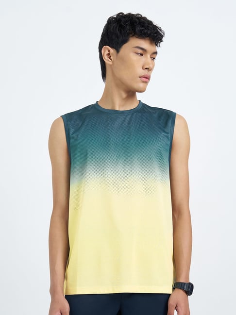 Ajile By Pantaloons Light Sulphur Relaxed Fit Tie - Dye Vest