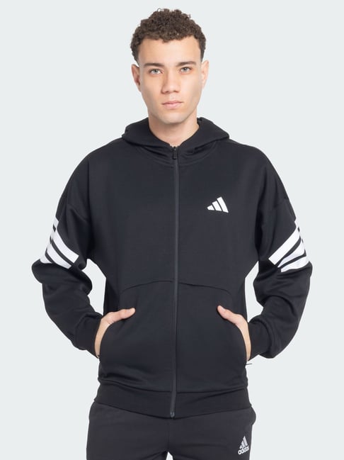Adidas Black Regular Fit Hoodie-image-41