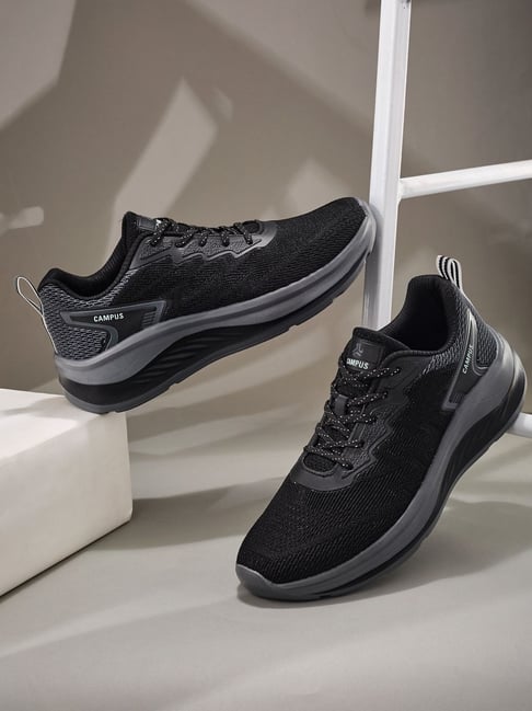 Campus Men's FYBER Black Running Shoes