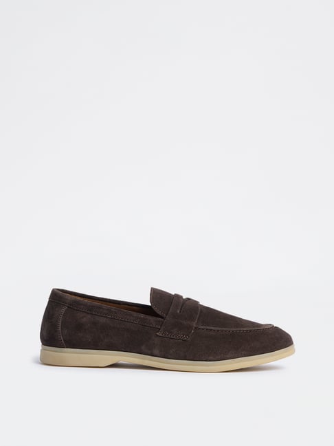 SOLEPLAY by Westside Dark Brown Suede Loafers