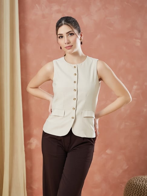 Latin Quarters Beige Top