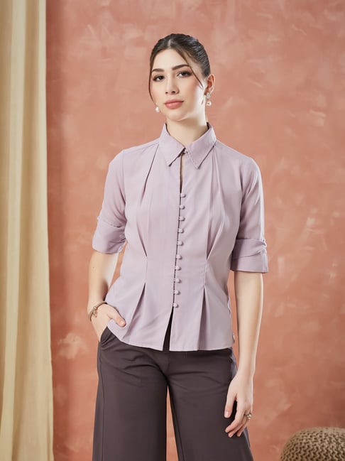 Latin Quarters Pink Polyester Shirt