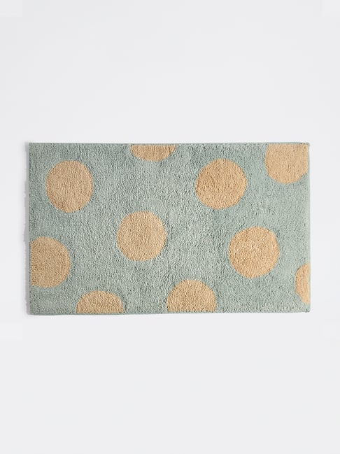 Westside Home Aqua Polka Dot Bath Mat