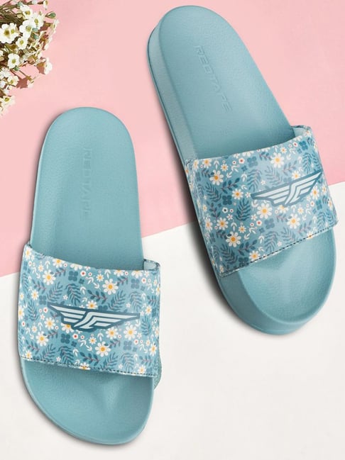 Red Tape Women's Aqua Slides-image-6