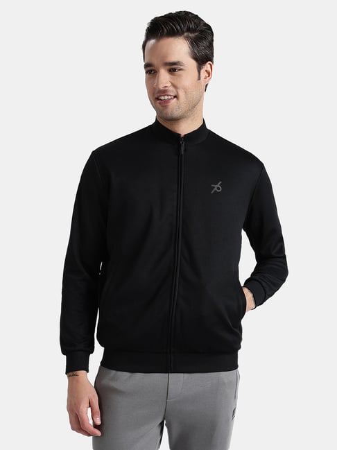 Jockey Black Regular Fit Bomber Jacket