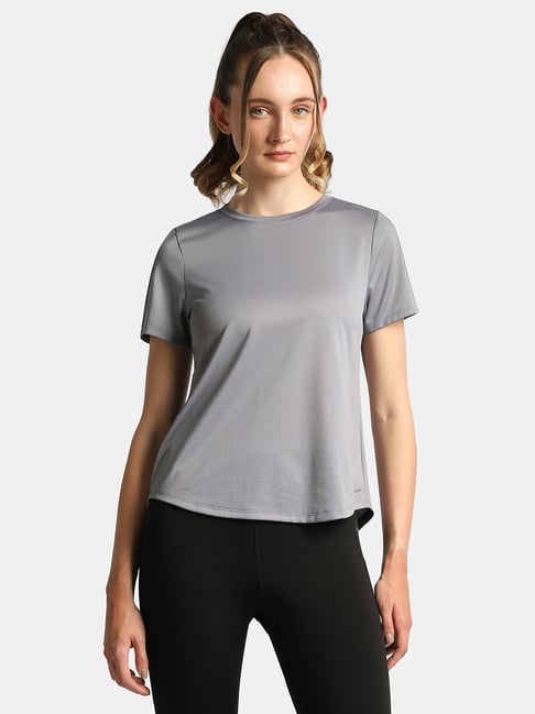 Jockey Grey Regular Fit Sports T-Shirt