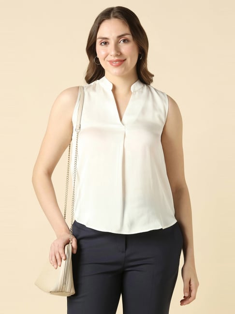 Allen Solly Beige Regular Fit Top