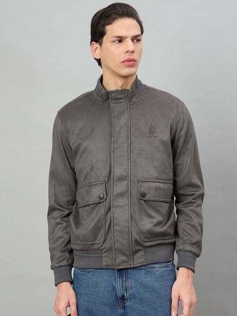 Duke Dark Grey Polyester Slim Fit Jacket-picture-22