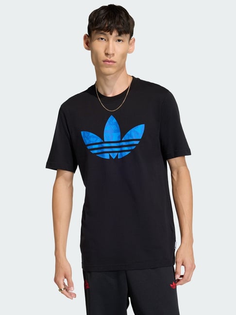Adidas Originals Black Regular Fit Printed T-shirt-picture-35