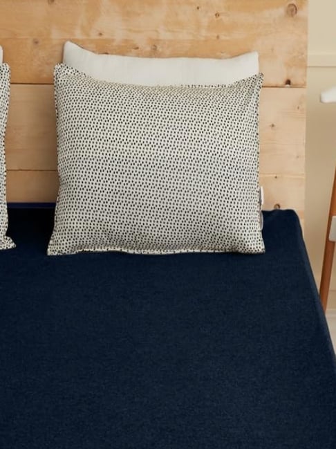Creeva PureNest Navy Blue Cotton Terry Ultra Soft Single Mattress Protector-image-45
