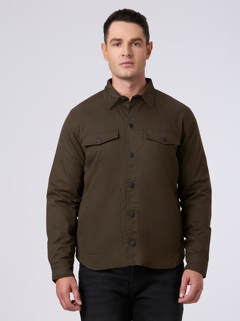Pepe Jeans Green Cotton Regular Fit Solid Jacket-picture-45
