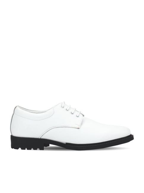 Pavers England Men's White Derby Shoes