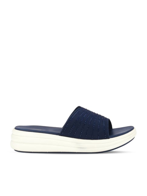 Pavers England Women's Navy Casual Wedges
