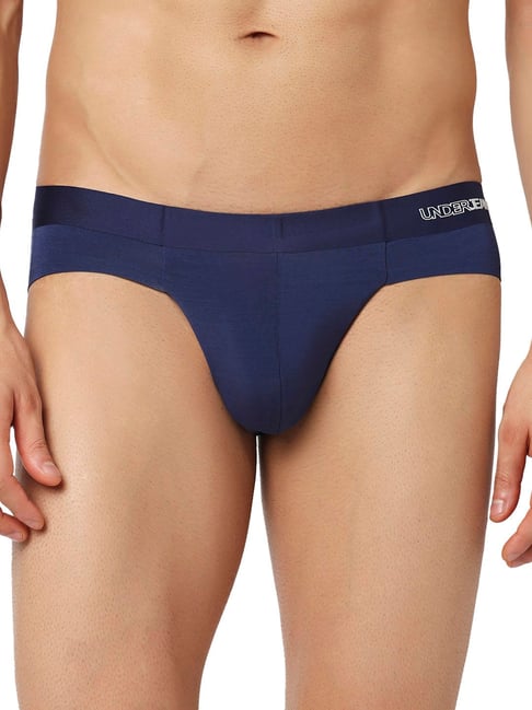 UnderJeans By Spykar Navy Modal Regular Fit Briefs
