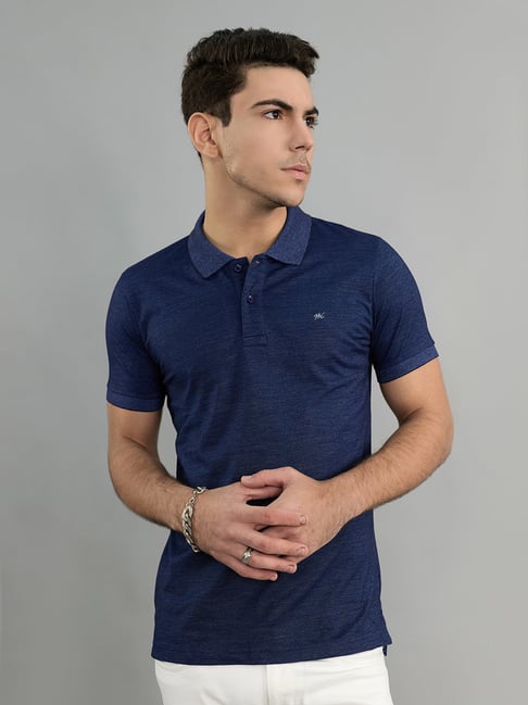 Monte Carlo Navy Blue Regular Fit Polo T-shirt-picture-34