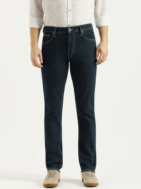 United Colors of Benetton Dark Blue Straight Fit Jeans-picture-48