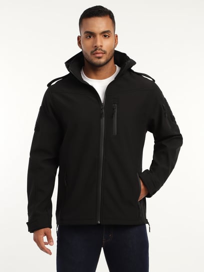 【美品】MARK & LONA Ruler 3Layer Tech Jacket Buy Men's Full Sleeve Hooded Neck Black Falcon X9 Ripstop Lycra