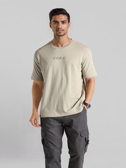 Crocodile Lt.Green Oversized Printed T-Shirt