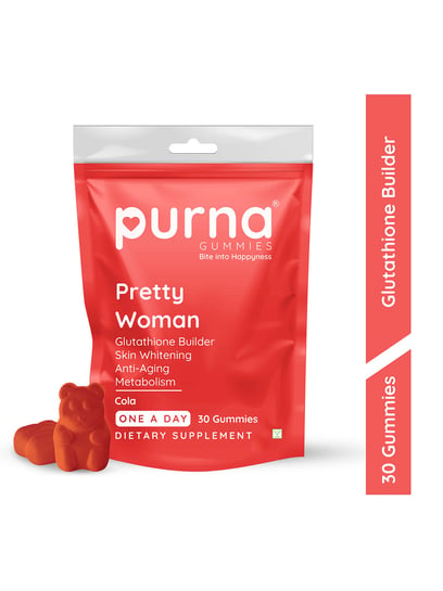 glutathione skin whitening gummies Purna Cola Flavor Gummies For and Immune Booster- 30 Gummies Glow Up with Skin Whitening