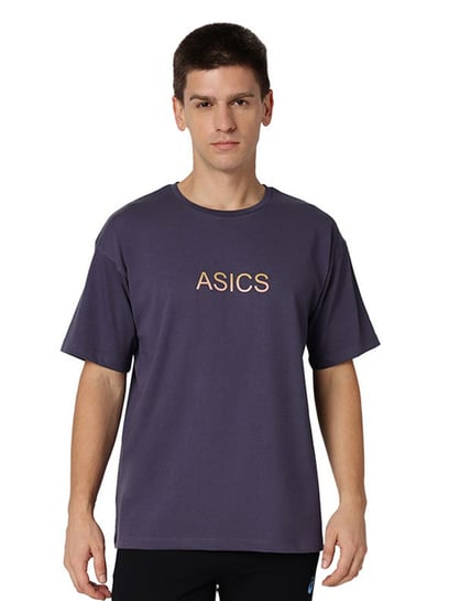 Asics Indigo Fog Big Back Graphic Printed Relaxed Fit T-Shirt