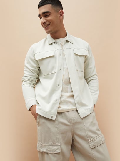 Forca by Lifestyle Ivory Nxt Shaper Regular Fit Jacket