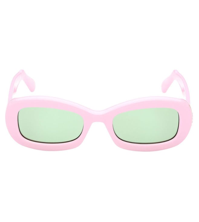 GCDS GD0027 53 72N Green UV Protection Rectangular Unisex Sunglasses