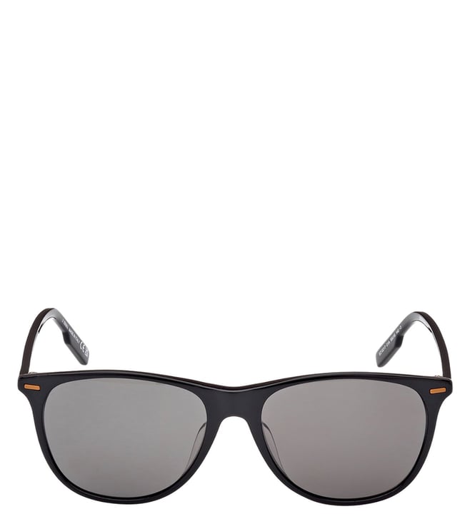 Ermenegildo Zegna EZ0217 55 01A Grey UV Protection Oval Sunglasses