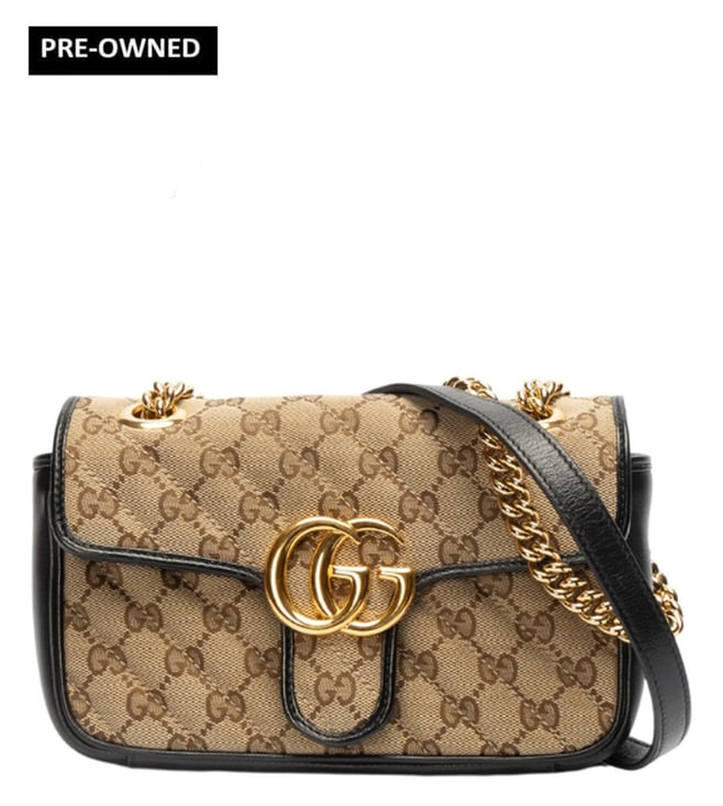 gucci Beige GG Marmont Logo Small Cross Body Bag gucci Beige GG Marmont Logo Small Cross Body Bag