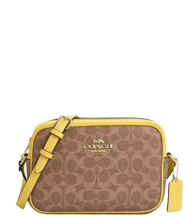 Coach Brown Jamie Logo Small Cross Body Bag