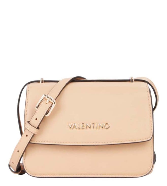 Mario Valentino Beige Flap Mini Shoulder Bag