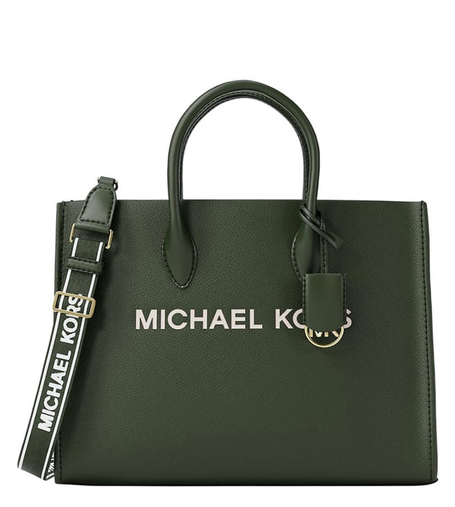 Michael Kors Dark Green Mirella Medium Tote