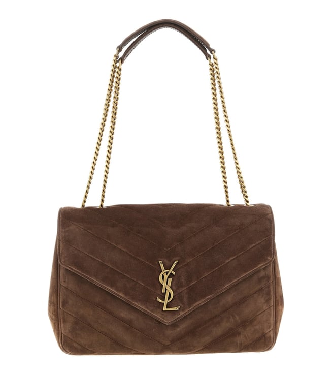 Yves Saint Laurent ショルダーバッグ ブラウン Saint Laurent Brown Loulou Large Shoulder Bag