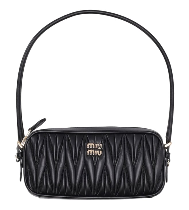 MIU MIU Black Matelasse Shoulder Bag