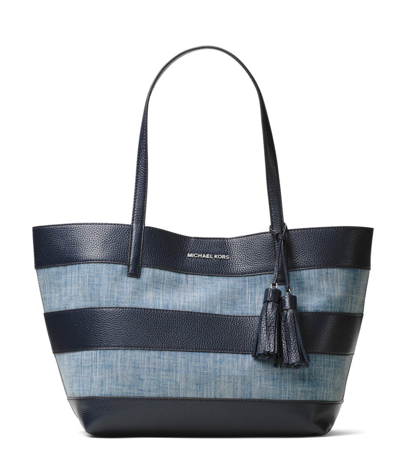 michael kors denim tote