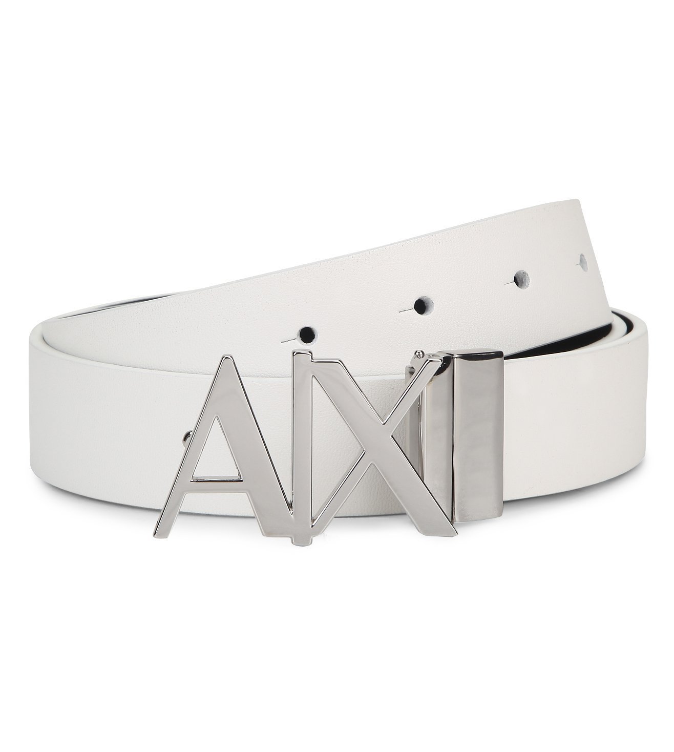 armani belt white