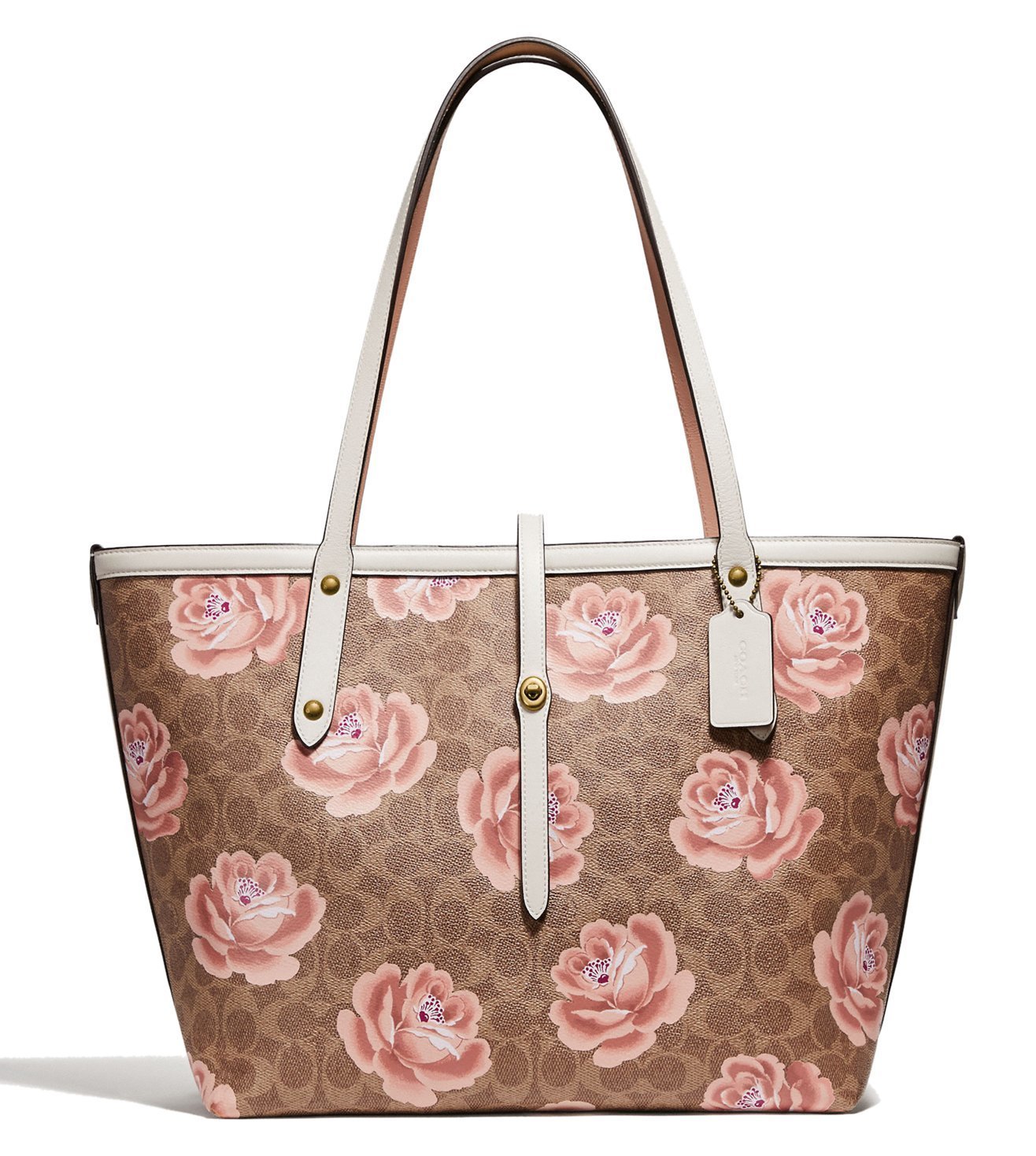 coach flower tote bag