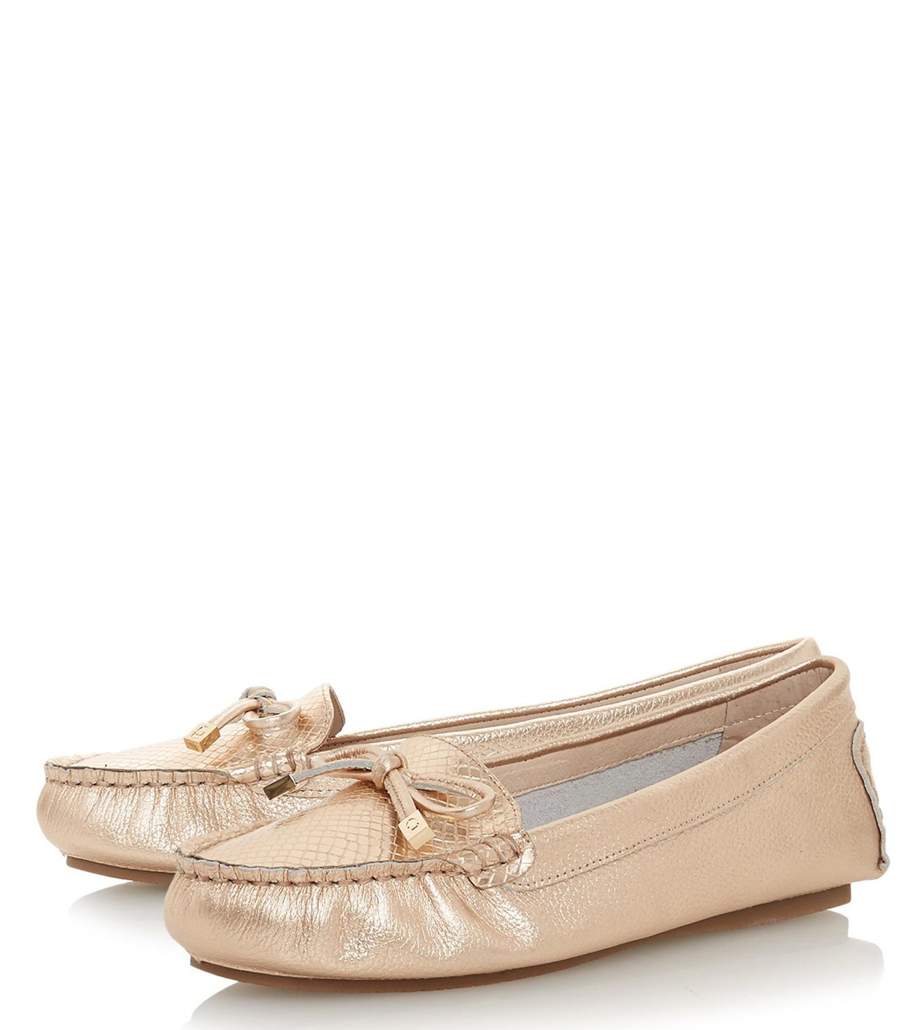 dune gold loafers