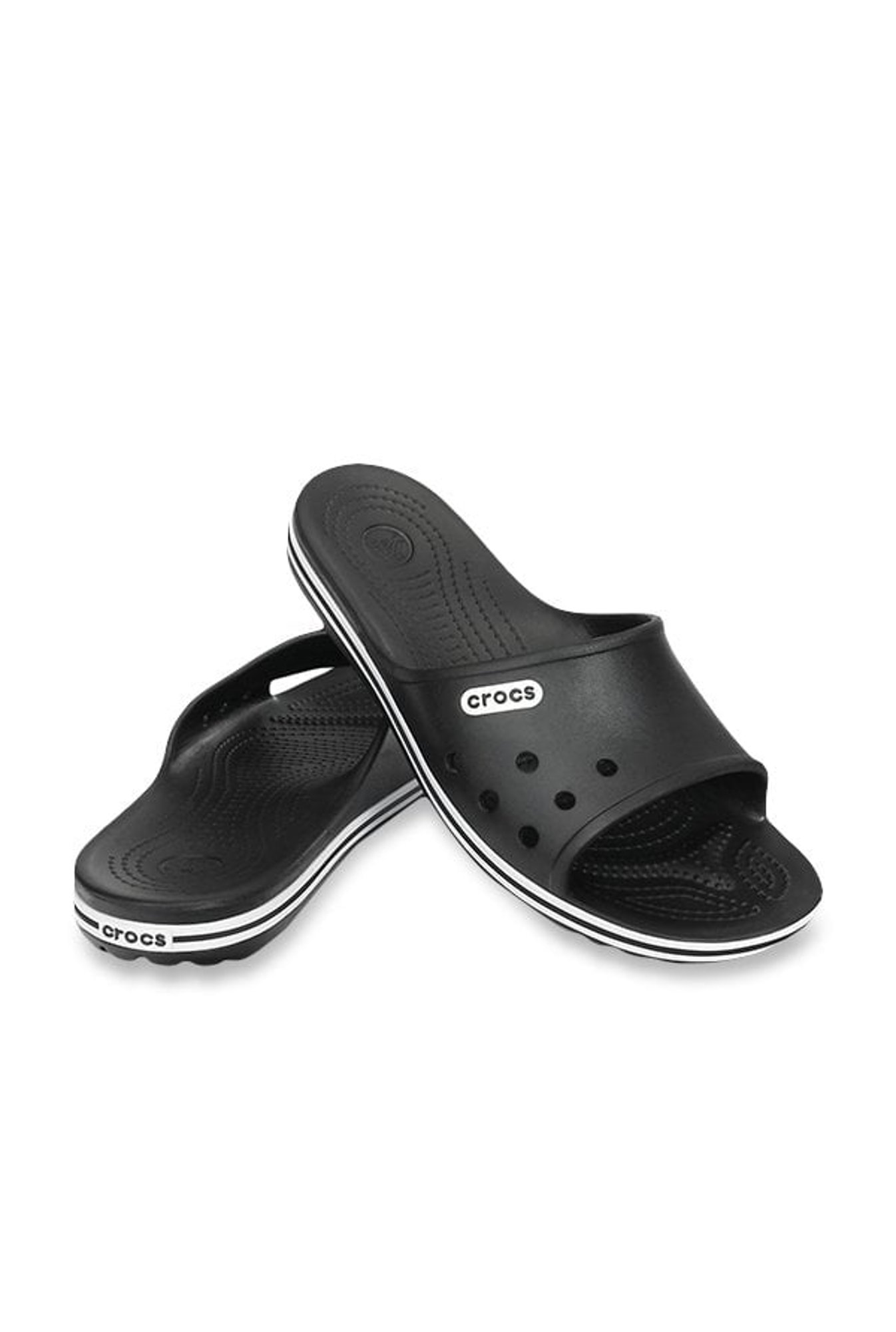 Buy Crocs Crocband LoPro Black Slippers Online at best price at TataCLiQ