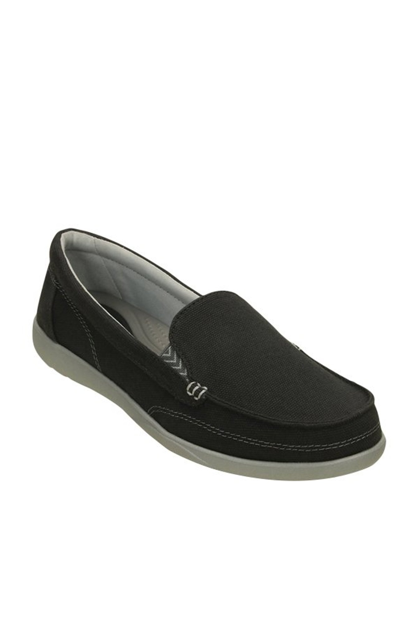 Black canvas outlet crocs