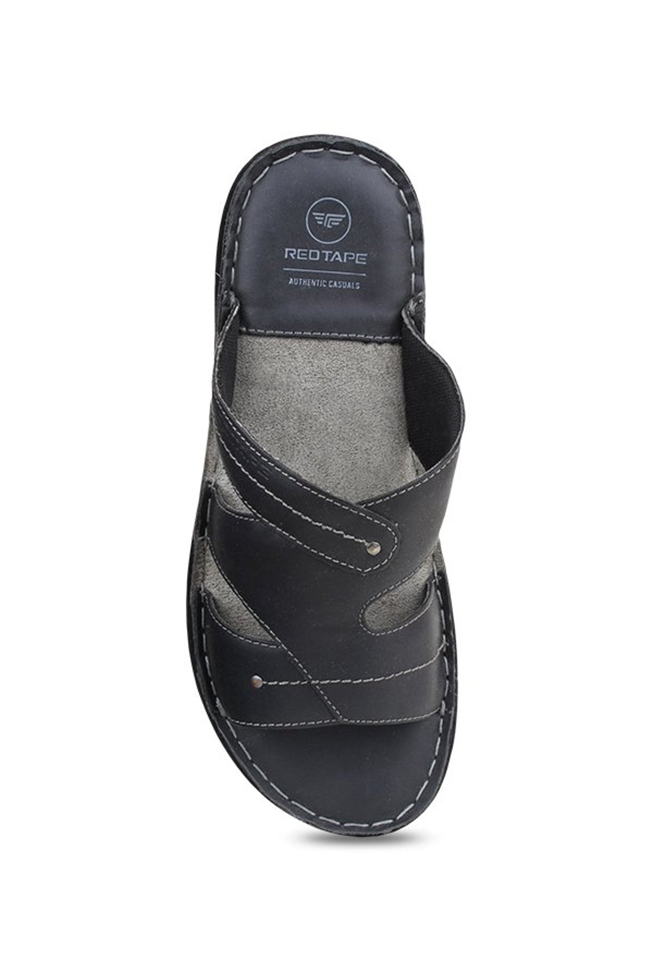 Buy Red Tape Black Slide Sandals Online at best price at TataCLiQ