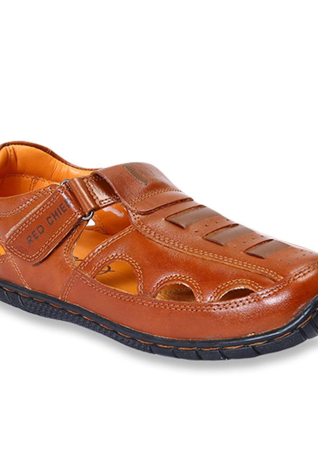 Red Chief Men's NDM Black Leather Sandal (RC0317 045), 6 UK : Amazon.in:  Fashion