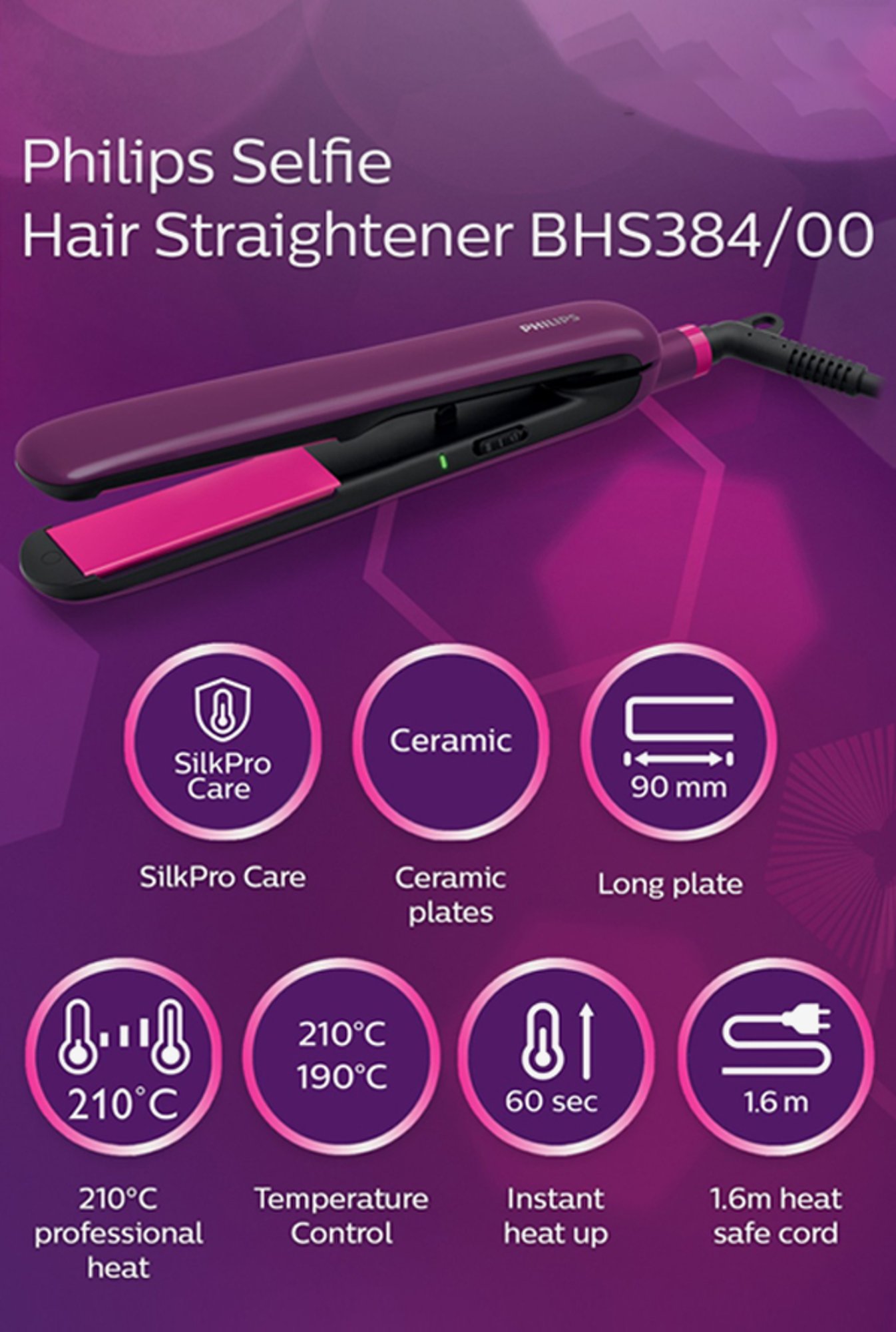 Bhs384 selfie straightener best sale