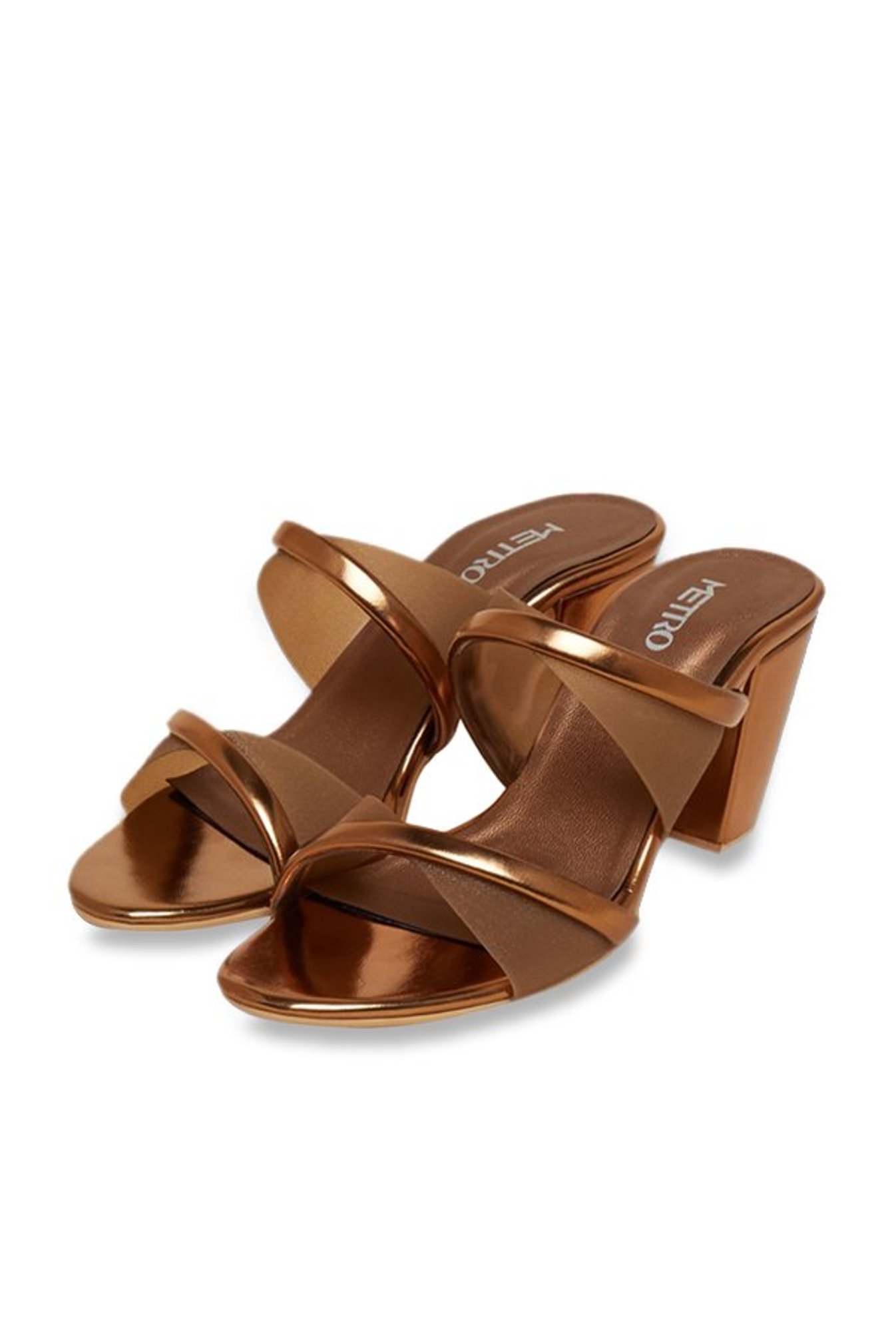 Buy Metro Women Rose Gold Synthetic Fashion Slipon Sandal UK/5 EU/38  (40-2520) at Amazon.in