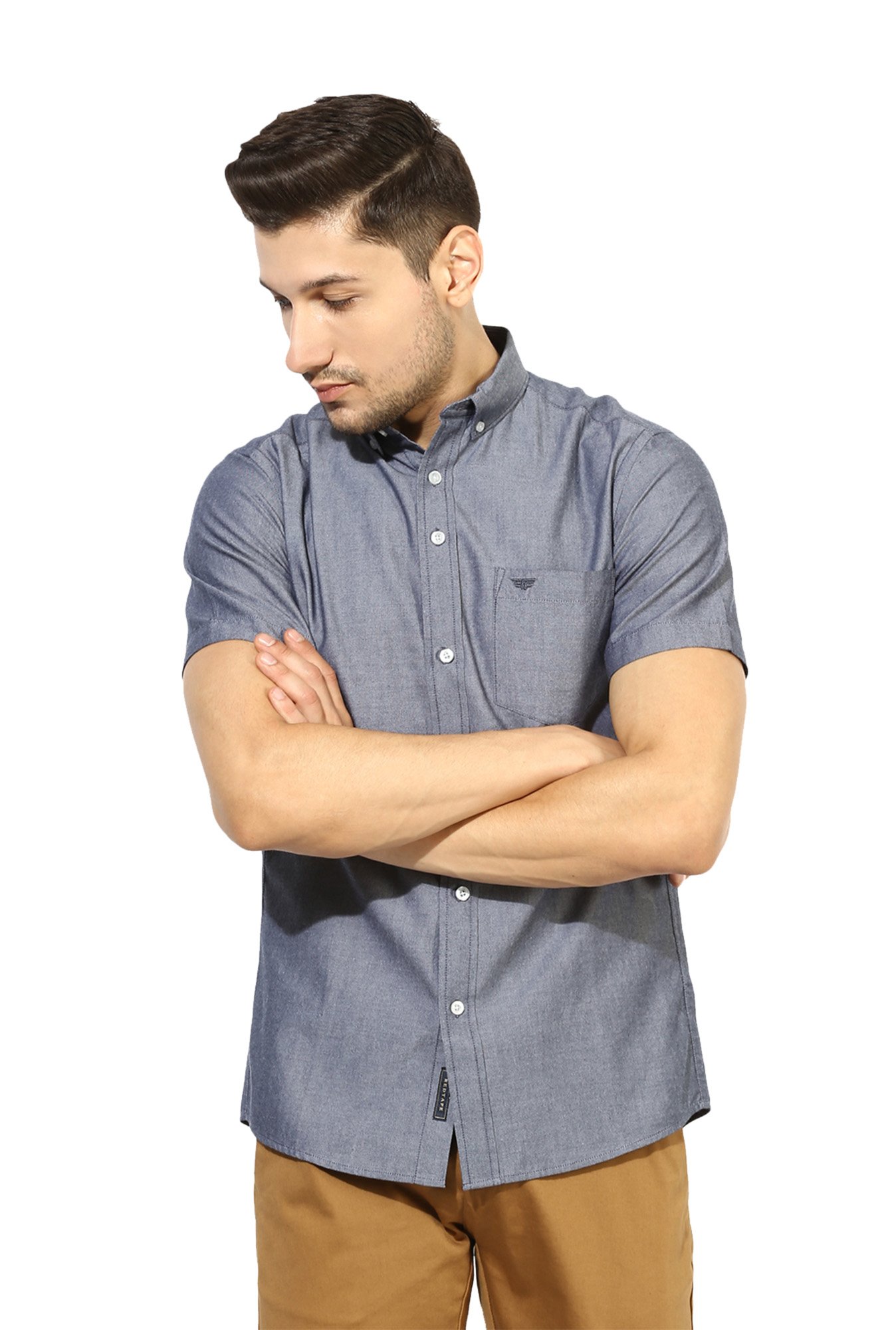 Buy Red Tape Grey Half Sleeves Shirt 