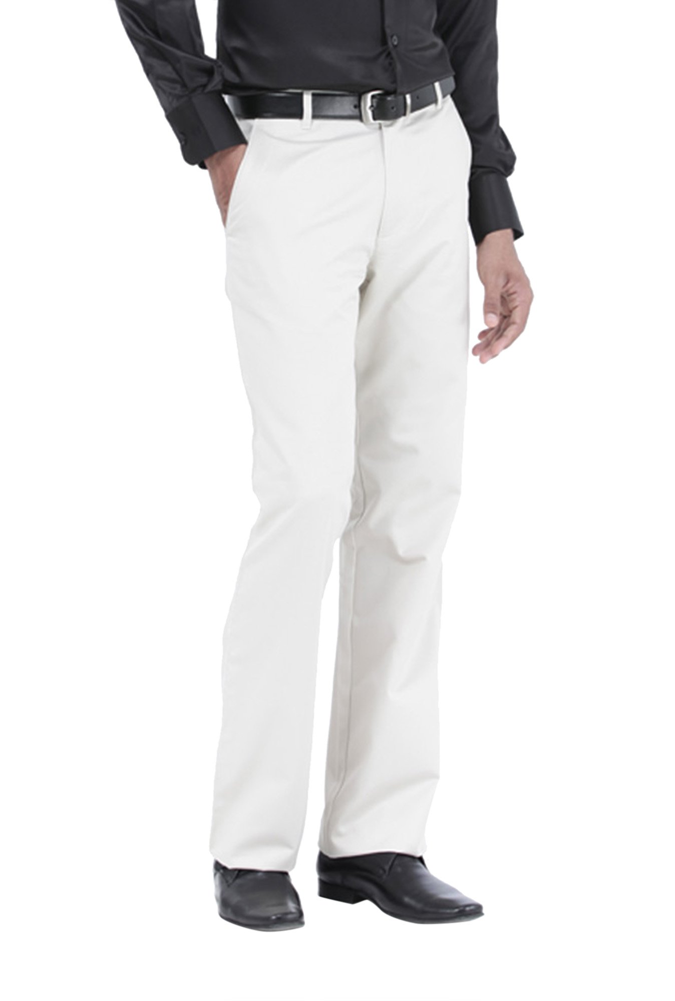 Plain Men White Formal Trouser Pant, Slim Fit at Rs 320 in Bhilwara | ID:  2851886538097