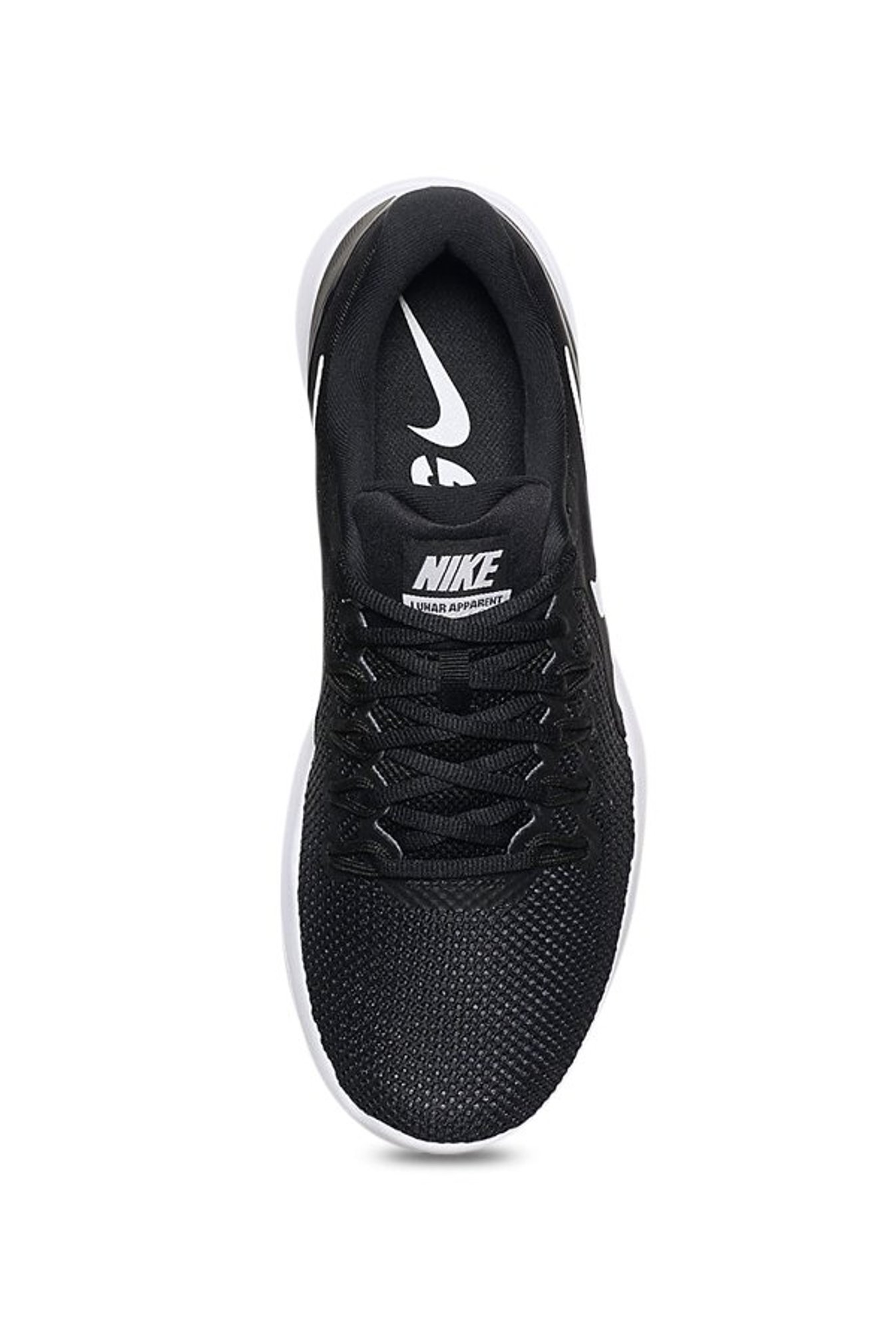 nike lunar apparent black running shoes