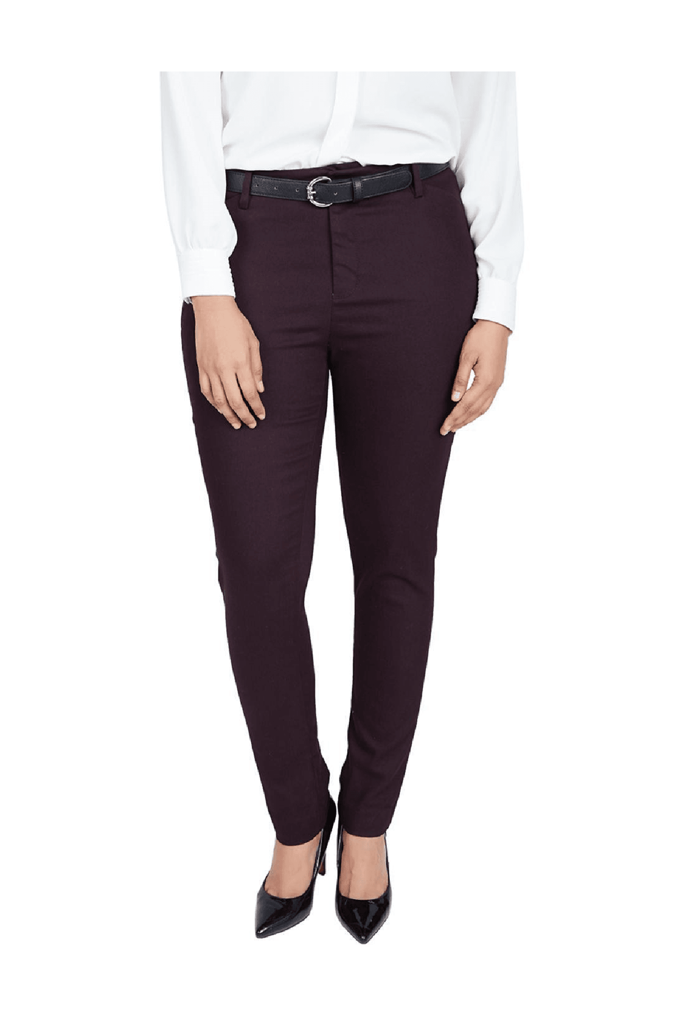 Buy Allen Solly Woman Black Manhattan Slim Fit Formal Trousers - Trousers  for Women 248215 | Myntra