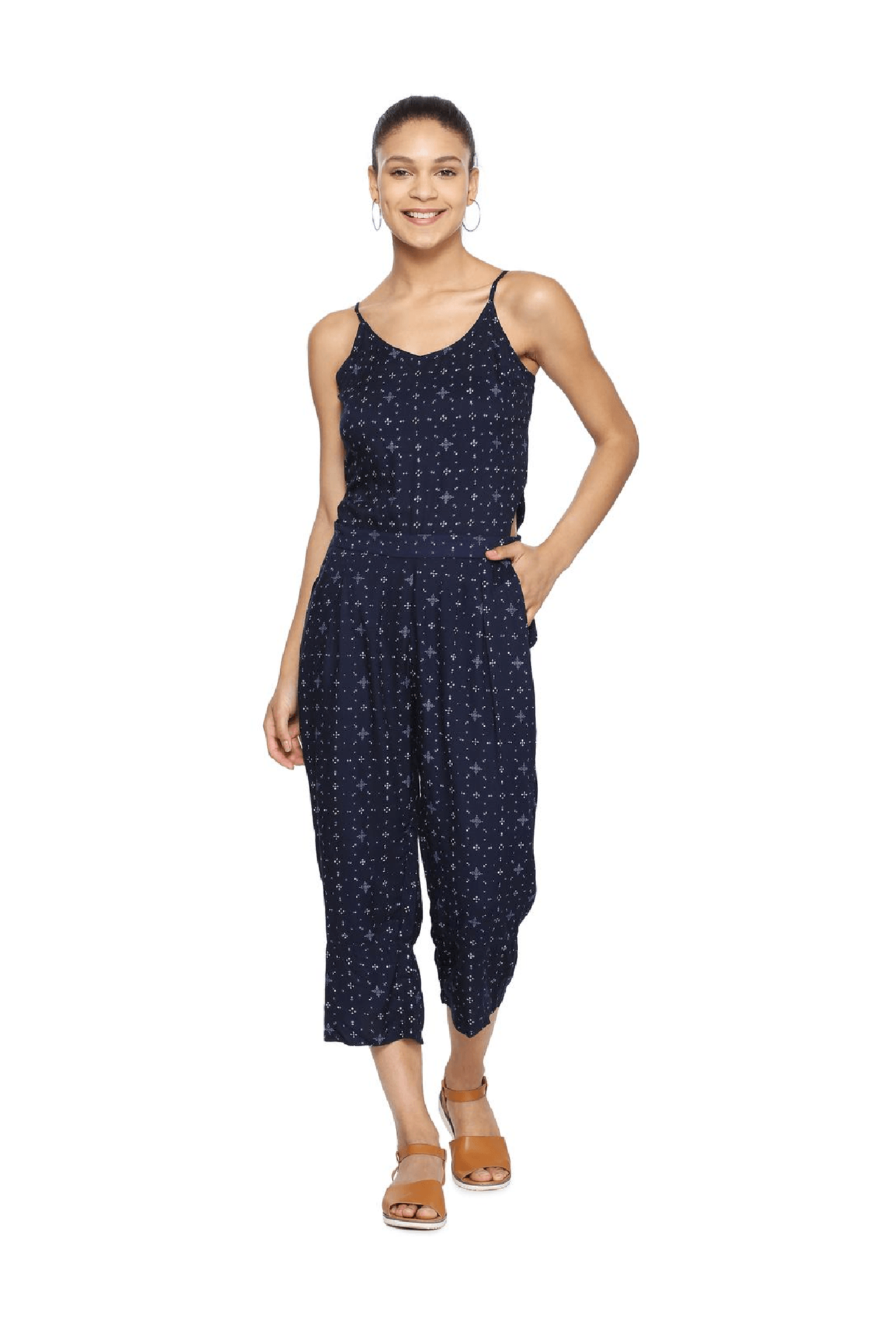 noodle strap jumpsuit