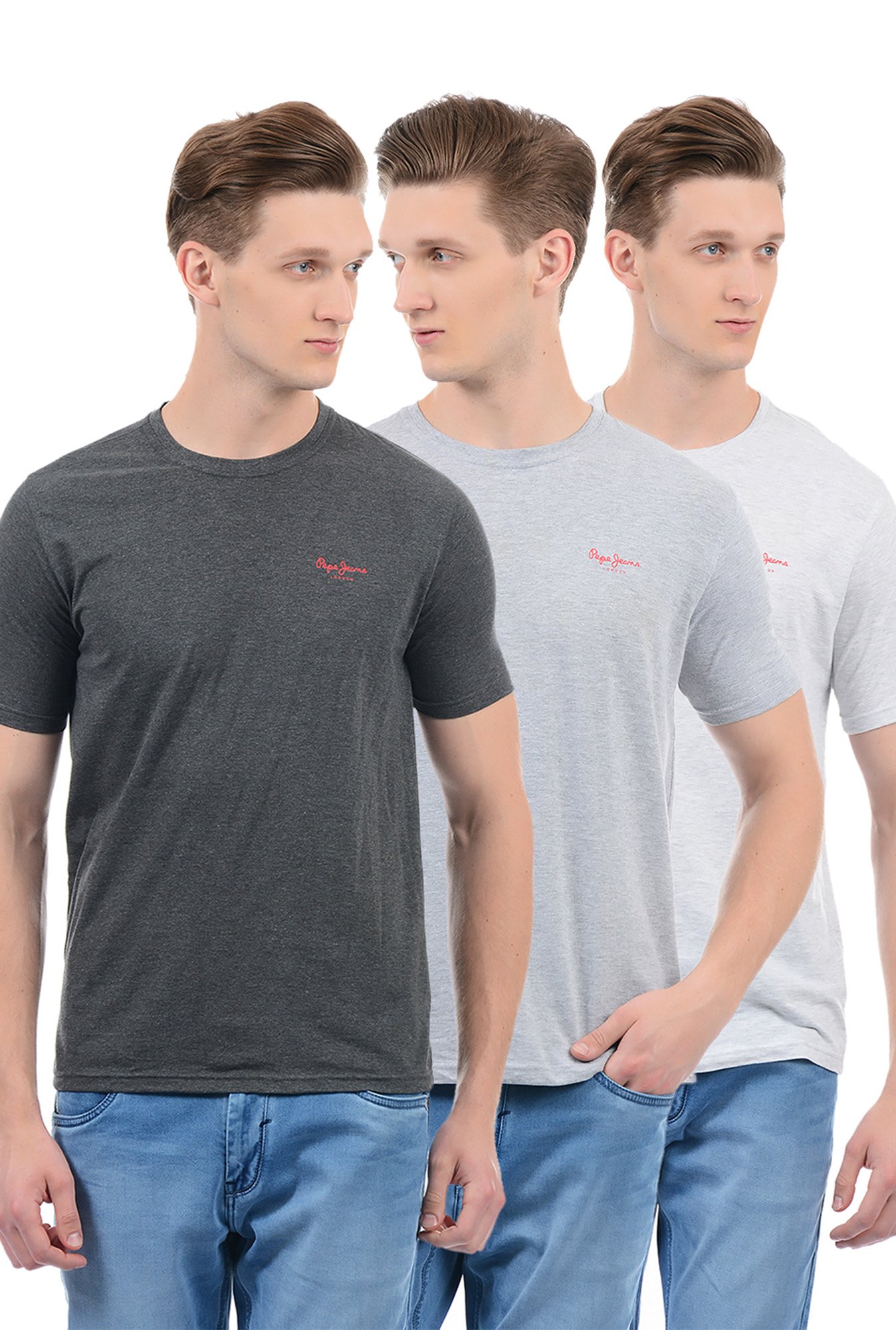 pepe jeans tri pack t shirts