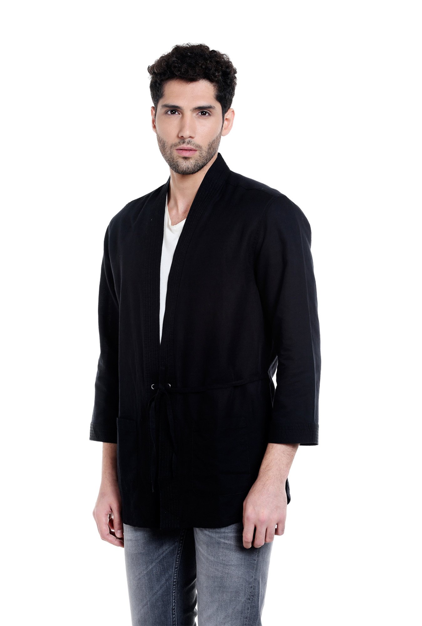 Casual Kimono Cardigan, Black / M